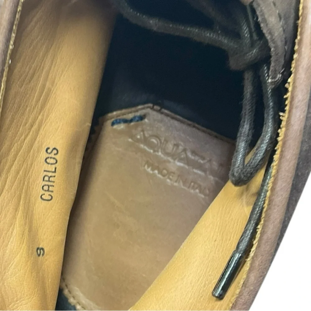Aquatalia Carlos Brown Suede Chukka‎ Boots Mens 9 Weatherproof Made in Italy